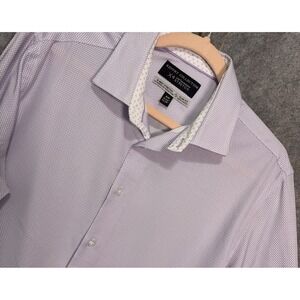 Report Collection Performance x4 Stretch Shirt Sz M Lavender Diamond Slim Fit